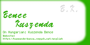 bence kuszenda business card